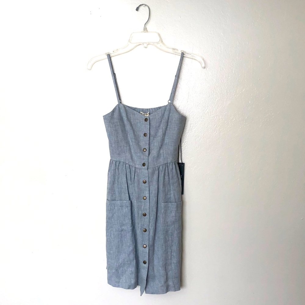 Urban Outfitters Blue-Gray Button Down Dress